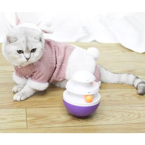 Double Track Tumbler Design Cat Toy IQ Treat Ball Smarter Pet Food Ball Interactive Dog Food Dispenser Ball Toy Pet Supplies