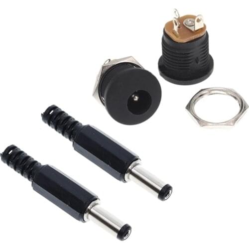10Pcs DC-022 5.5-2.1 / 5.5 x 2.1mm DC Power Socket/ DC Connector Panel Mounting DC022