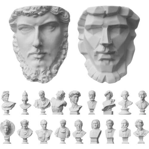 Greek MythologyMini Figurine Celebrities Home Decor Drawing Practice Plaster Statue Famous Sculpture Gypsum Bust Portraits