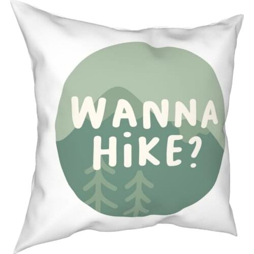 Wanna Hike Forest Mountain Pillowcase Printed Polyester Cushion Cover Decoration Throw Pillow Case Cover Home 45*45cm