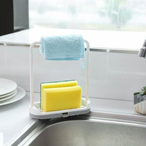 Kitchen Sink Drain Rack Sponge Storage Holder Kitchen Sink Soap Rack Drainer Rack Bathroom Accessories Gadgets Sponge Shelf