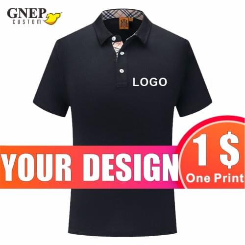 GNEP Summer Temperament Polo Custom Business Short-Sleeved Overalls Embroidery Logo Casual Lapel Top Design Printed Pattern Text