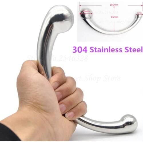 304 Stainless Steel G-Spot Wand Massage Stick Pure Metal Penis P-Spot Stimulation Anal Plug Dildo Sex Product For Women Men Gay
