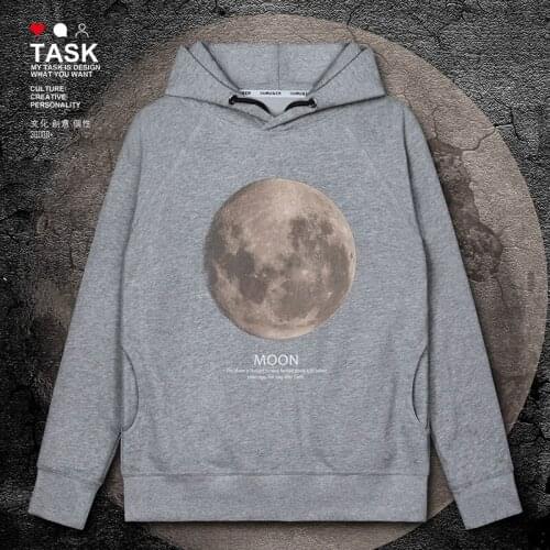 Moon moon in the Pacific Ocean Exploration of the outer space of the moon mens hoodies printed for men jerseys autumn clothes