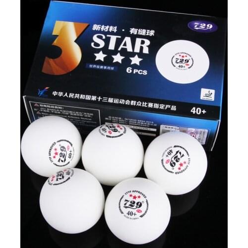 Genuine 729 Friendship 3-Star Seam 40+ Plastic Table Tennis Balls New Material ITTF APPROVED Poly Ping Pong Balls