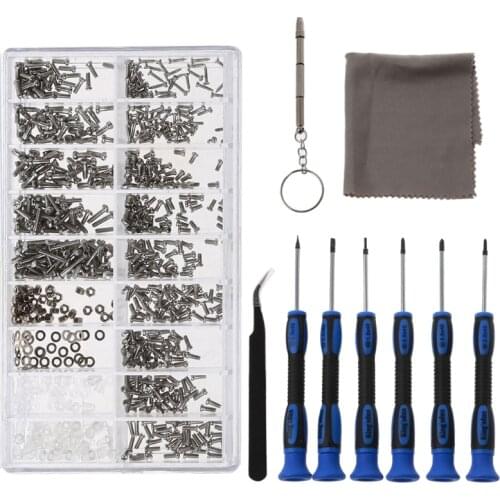 Eyeglass Repair Tool Kit Glasses Precision Screwdriver Screws Curved Tweezer Set