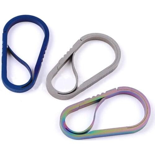 Outdoor tools Titanium alloy TC4 Carabiner Buckle Spring Snap Keychain Clip Hook Screw Gate Buckle -Pack of Carabiners