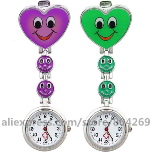 Wholesale Fashion Pocket Watch Doctor Metal Alloy Watch Nurse Medical Smile Face Watches With Clip Pocket Watches