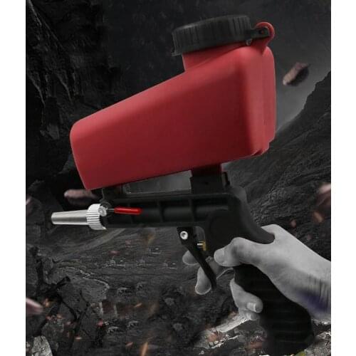 90psi Portable Gravity Sandblasting Guns Aluminium Pneumatic Sandblaster Spray Guns Sand Removal Blasting Power Machine