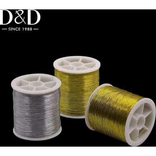Gold Silver Sewing Thread Overlocking Polyester Thread Sewing Machine embroidery Thread DIY Sewing Supplies