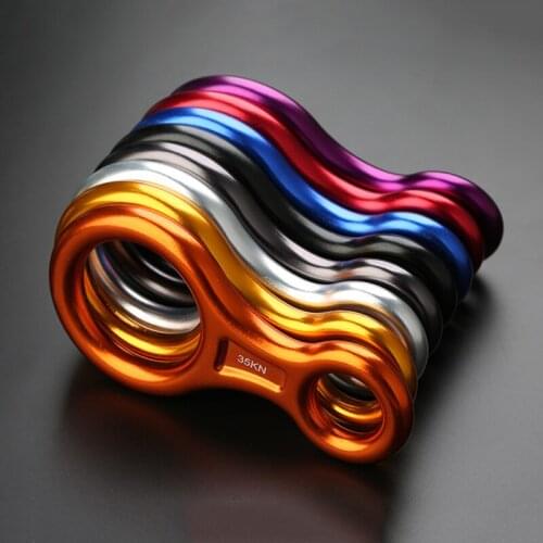 Climbing Rope Rescue Descender 8 Word Ring Downhill Equipment Outdoor High Altitude Descending Device QW