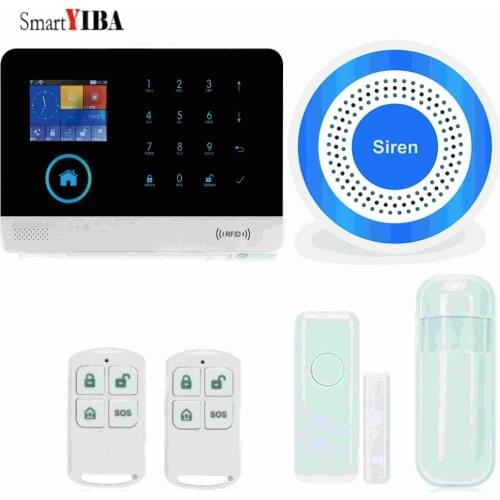 SmartYIBA WiFi GSM Alarm System Android ios APP Control home Security Alarm System with Wireless siren