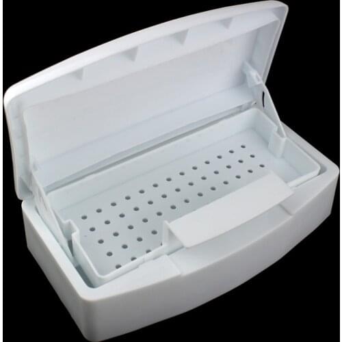 1Set Sterilizer Box White Container Manicure Double Layer Sterilizing Tray Storage Nail Art Salon Equipment Makeup Tools