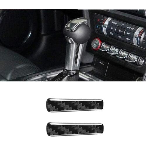 Compatible sticker carbon fiber control handle decorative cover accessories for Ford Mustang 2015 2016 2017 2018 2019 2020