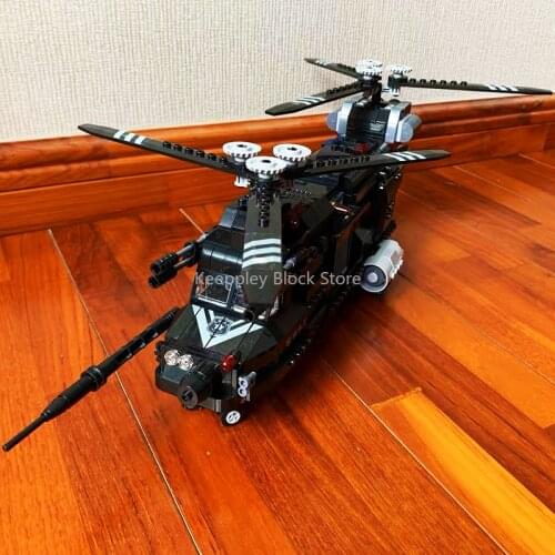 Explosion-Proof Armored Vehicle Building Blocks Assault Speedboat Helicopter Brick Model Special Police Set Toys For Kid Gift