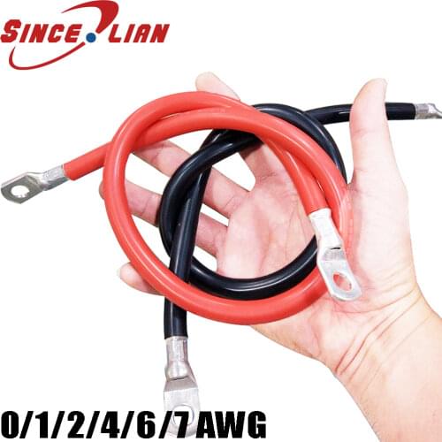 0AWG 1AWG 2AWG 4AWG 6AWG 7AWG SiliconeCord Connection Cable High Power Wire Silicon Battery Inverter Cable Extension Wire