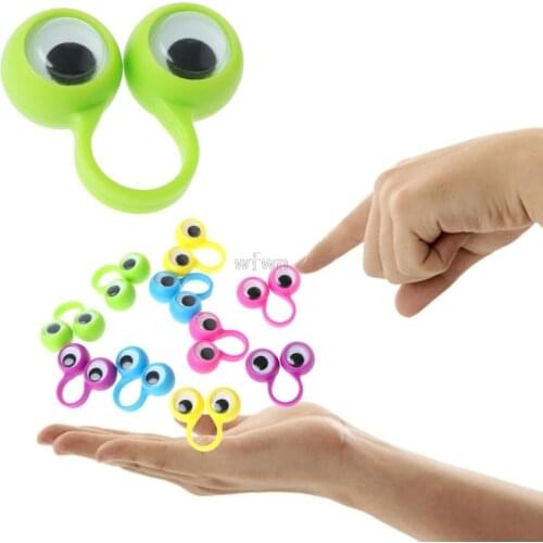 New 10 Pcs Eye Finger Puppets Eye Rings Kids Baby Toys Gift Slime Accessories MAY15 dropshipping