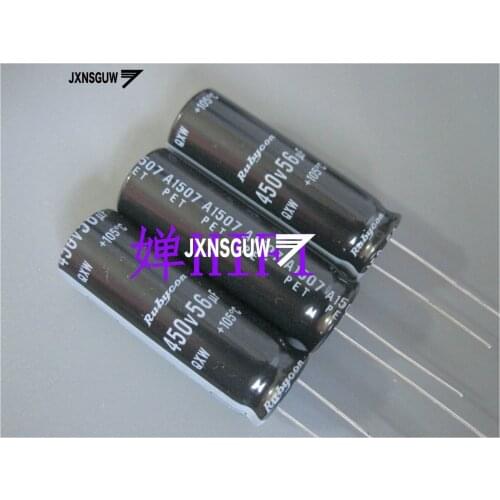 10PCS NEW RUBYCON QXW 450V56UF 12.5X35MM Aluminum electrolytic capacitors 56uF/450v 105 degrees 56UF 450V