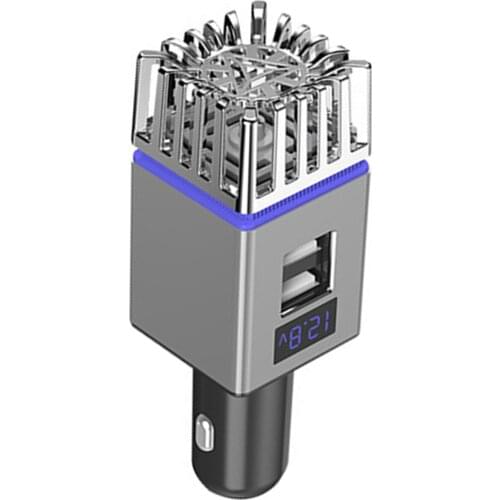 2 in 1 Car Dual USB Fresh Air Ionic Purifier Oxygen Bar Ozone Ionizer Smoke Generator For Cars Cleaner Car Air Ionizer Purifier