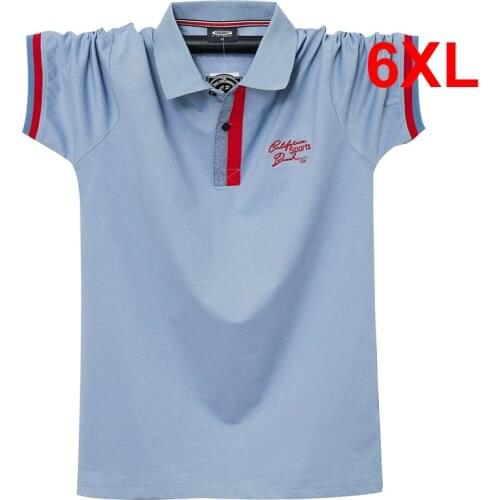 2021 Summer Loose Polo Shirt Men Casual Short Sleeve Polo Shirts Cotton Fashion Breathable Tops Male Plus Size 4XL 5XL 6XL HA204