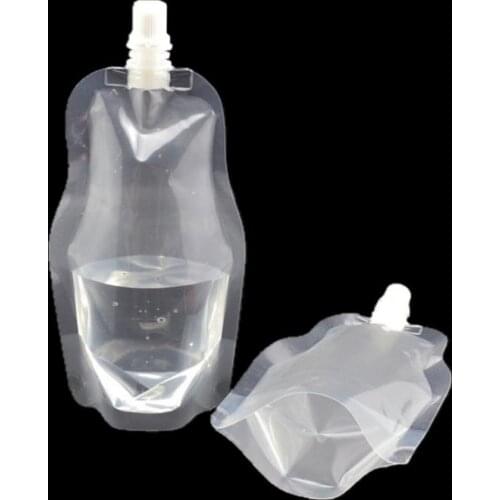 250ml Stand-up Transparent Plastic Drink Packaging Bag Spout Pouch for Beverage Liquid DIY Juice Milk Coffee