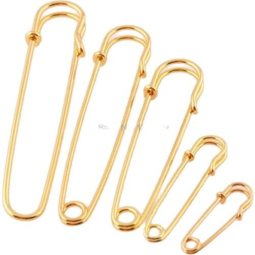 50pcs/lot Safety pins Large Brooch pins Metal Necklace Jewelry Earring pins for Women Girl Decoration accessories