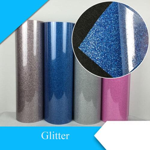 50x100cm Glitter Heat Transfer Vinyl Film Heat Press Cut by Cutting Plotter DIY T-shirt