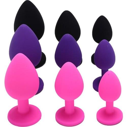 3pcs/Set Small Medium Big Stainless Steel Metal Anal Plug Dildo Sex Toys Products Butt Plug Gay Anal Beads
