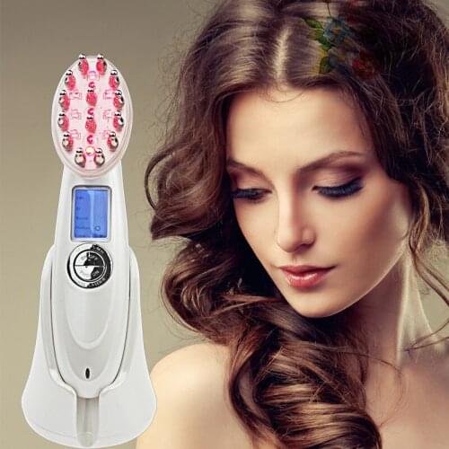 Anti Hair Loss Treatment Apparatus Infrared Radio Frequency Photon Light EMS Vibration Massage Laser Hair Regrowth Comb For Home
