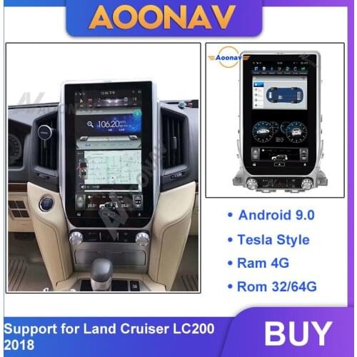 2din Android car autoradio multimedia player FOR Toyota Land Cruiser LC200 2018 car GPS navigation stereo radio MP4 player