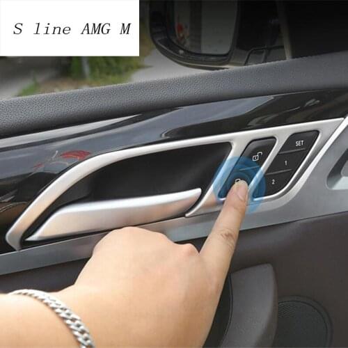 Car styling For BMW X3 G01 2018 Interior Car Door Handle Covers Trim Door Bowl button Stickers decoration frame auto accessories