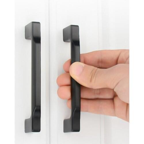 Black Cabinet Large Closet Handle Modern Minimalist Kitchen Cabinet Door Handle Drawer Cabinet Light Luxury Home Handle