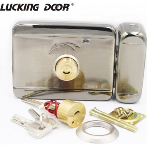 DC12V Access Entry Security System Electronic Door Lock Anti-theft Electric Rim Lock or Metal Door Access Control System