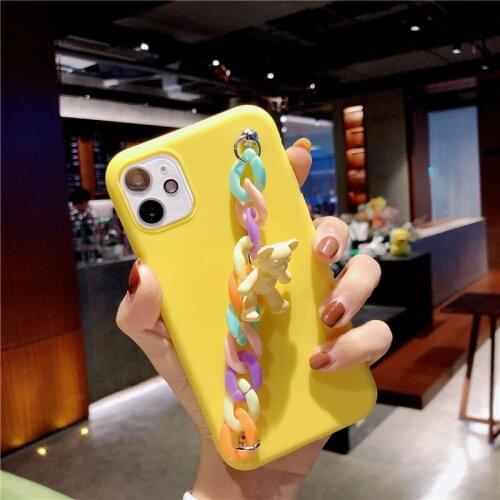 For Xiaomi mi A2 A3 Lite 11 10 Redmi NOTE 6 k20 k30 TPU Cover Rainbow Bracelet Bear Silicon Phone Case