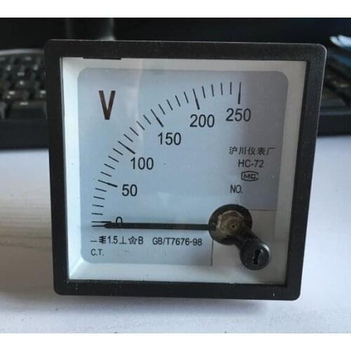 HC-72 DC 0-250V pointer type voltmeter voltage meter