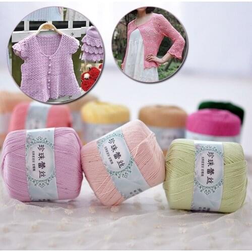 50g/ball Lace Yarn Cotton Thin Yarn Crocheting Thread For DIY Hand Knitted Yarn Machine Knitting Crochet Threads Christmas Gifts