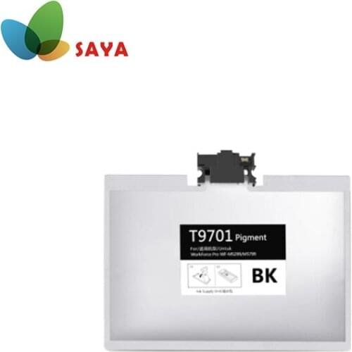Saya T9701 BK 780ML Ink Cartridge Ink Bag With Pigment Ink And Chip For Epson WorkForce Pro WF-M5299/M5799 printer