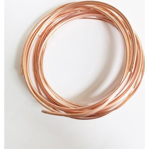 10m T2 Red Copper coil 2/3/4/5mm Copper tube Air Conditioning Copper Pipe Soft Tube 99.9% T2 Copper DIY Cooling
