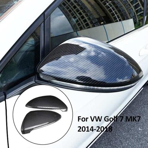 Wing Side Mirror Cover Rearview Mirror Cap Fit For 2014 2015 2016 2017 2018 VW Golf 7 GTI MK7 ABS Car Accessories