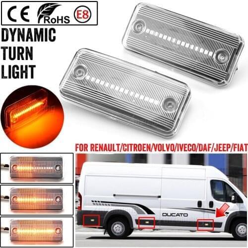 6pcs LED Side Marker Light Lamp For Fiat Ducato Citroen Relay Peugeot Boxer Renault Magnum Midliner Volvo FE FL Man Iveco Daily