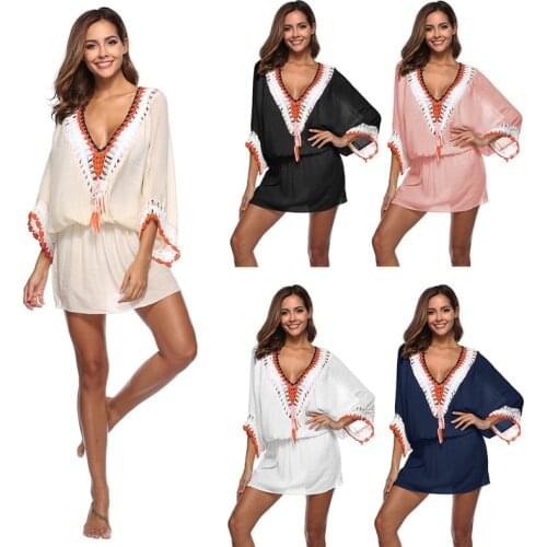 Swimsuit cover up beach dress Clothes Wear Drees Cover-ups Swimwear Wrap Pareo Skirts Towel Open-Back Swimwear Bikini Sexy