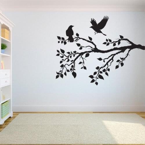 Tree Wall Decal Sticker Bedroom tree of life roots birds flying away home decor yoga studio decor A7-002