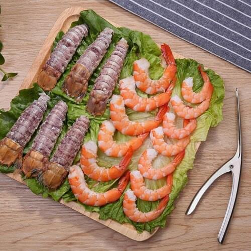 Shrimp Peeler Kitchen Appliances Portable Stainless Steel Shrimp Deveiner Lobster Practical Kitchen Supplies Fishing Knife Tools