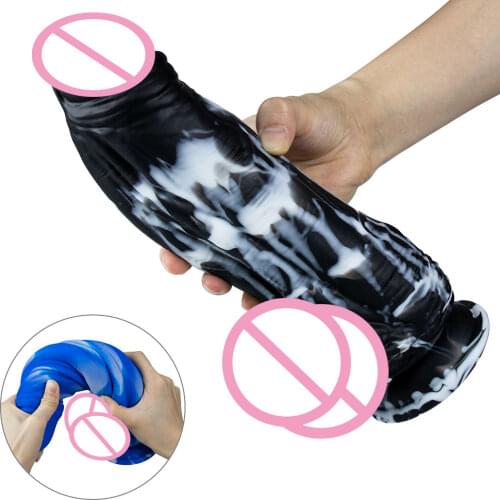 Huge Simulation Dildo Color Penis with Powerful Sucker Female Masturbation Tool G-spot Vagina Stimulator Sex Toys for Couple