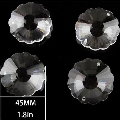 45mm Crystal Glass Plum Blossom 2 Holes Lighting Prism Glass Shinning Chandelier Pendant Hanging Parts