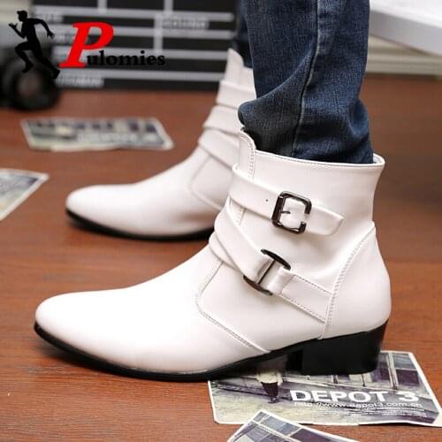 PULOMIES Men's Motorcycle Boots