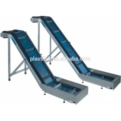 Adjustable movable Inclined belt conveyor with hopper PVC belt