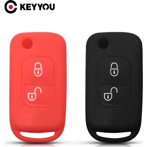 KEYYOU Silicone Key Case Skin Cover For Mercedes Benz A C E S Class ML320 ML430 ML55 AMG 300SL W168 W202 W203 W208 W210 500SEC