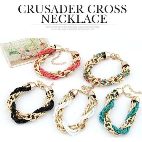 Beaded Jewelry, Bohemian Fashion Temperament, Multicolor Colored Metal Bead Bracelet, Female New Product, Western Style