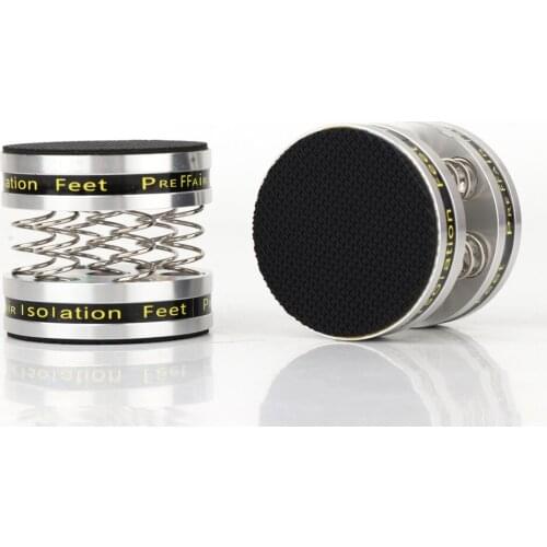 4PCS Hi-End Silver/Black Aluminum Spring Speakers Spikes Isolation Stand for HiFi Amplifier/Speaker/Turntable/Player